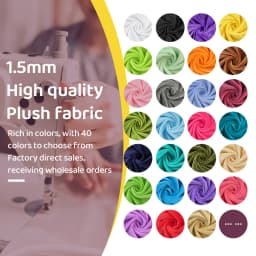 1.5mm Minky Plush Fabric 50x45cm 100% Polyester Soft And Cozy Suitable For Plush Fabric Dolls And Pillows