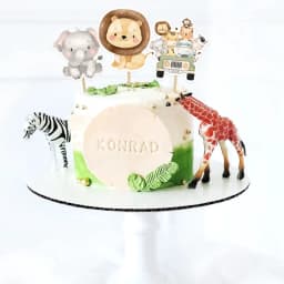 24pcs Carton Wild Animal Cake Toppers Cupcake Topper For Kids Jungle Safari Forest Birthday Party Decoration DIY Cupcake Supply