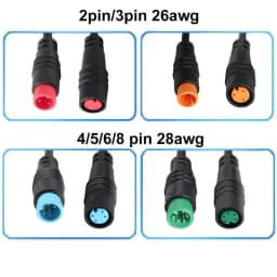 M8 2 3 4 5 6 8 Pin 1M E-bike Speed Sensor Male to Female M/F Extension Connector Cable Electric Bicycle Waterproof Ebike Wire