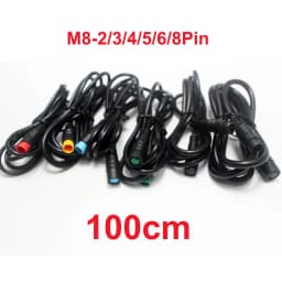 M8 2 3 4 5 6 8 Pin 1M E-bike Speed Sensor Male to Female M/F Extension Connector Cable Electric Bicycle Waterproof Ebike Wire