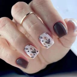 24pcs Short Square French Pink Cartoon Snail False Nails Full Cover Detachable Nail Tips Press on Nails