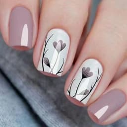 24pcs Short Square French Pink Cartoon Snail False Nails Full Cover Detachable Nail Tips Press on Nails