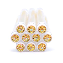 10Pcs Sparkling Reusable Eyelash Brushes Mascara Wand In Tubes Eye Lash Brushes Eyebrow Spoolie Combs With Container Case