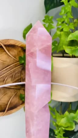 Rose Quartz Natural Healing Crystal Tower, Pink Crystal Pillar, 6 Sided Single Point Energy Crystal Stone, Point Healing C563