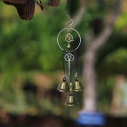 1pc Witch Bell Doorknob Hanging Decorative Wicker Wind Chime Home Decoration