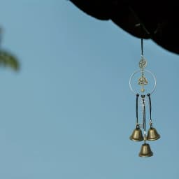 1pc Witch Bell Doorknob Hanging Decorative Wicker Wind Chime Home Decoration