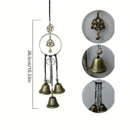 1pc Witch Bell Doorknob Hanging Decorative Wicker Wind Chime Home Decoration