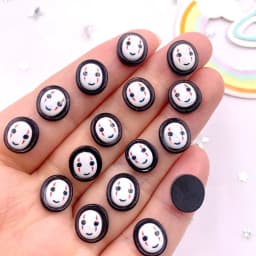 50pcs Resin Mini Colorful Ghost Faceless Man Flatback Stone Figurines Nail Art Scrapbook DIY Accessories Crafts Supplies SL808