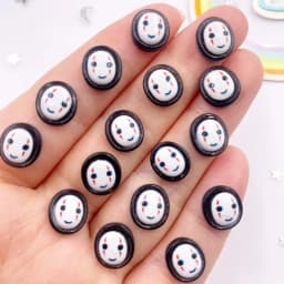 50pcs Resin Mini Colorful Ghost Faceless Man Flatback Stone Figurines Nail Art Scrapbook DIY Accessories Crafts Supplies SL808