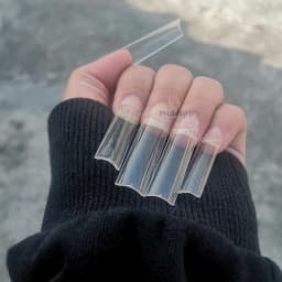 500pcs XXL Nail Tips No C Curve Straight Square Long Coffin Half Cover Fake Nails Acrylic Manicure Salon Supply