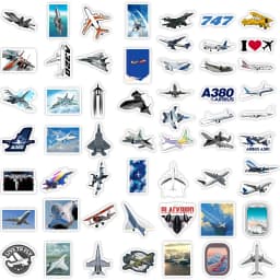 Airplane Collection Stickers Fighter Aircraft Airliner Cool DIY Gift Decal for Phone Laptop Bottles Scrapbook Waterproof Sticker