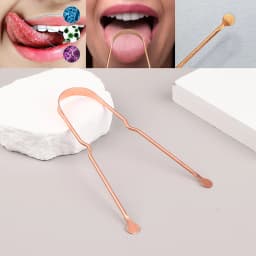 1Pc Pure Copper Tongue Scraper Oral Cleaner Brush Fresh Cleaning Hygiene For Men And Women High Quality Tounge Scraper 3 Styles
