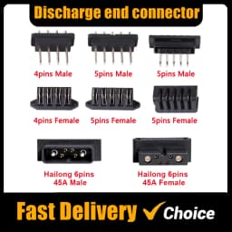 Hailong Power Discharge Connector 4pins / 5pins Male or Female / Ebike Parts Power Plug