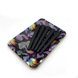 5pcs Airtight Storage Containers Smell Proof Holders with Metal Rolling Tray 18X12.5CM Tobacco Smoking Accessories