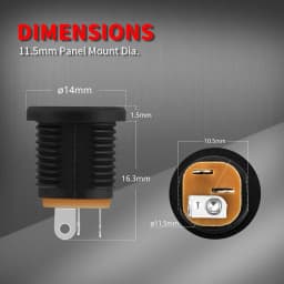 DaierTek 30PCS 2.1mm Barrel Jack 5.5x2.1mm Female DC Power Jack 2.1 X 5.5mm DC Jack Connector 6V 9V 12V DC Jack Panel Mount