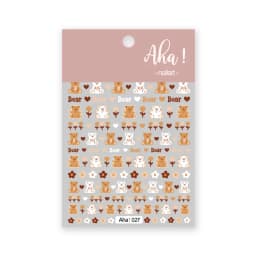Cute Cartoon Nail Art Stickers, Bear Rabbit Flowers Panda Designs, Adhesive Decals for Nails Manicure Decoration