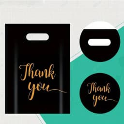10/100PCS Thank You Handbag Product Shopping Bag Candy Gift Candy Packaging Thanksgiving Wedding Birthday Party Decoration