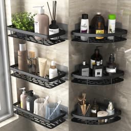 Bathroom Shelf Bathroom Towel Rack Shelves Wall Shower Shampoo Rack No Drill Shelf Bathroom Tripod Storage Rack