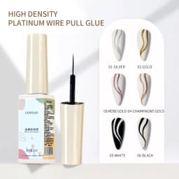 5/8/10/12ml 5D Metallic Painting Nail Gel Silver/Gold Liner Polish Mirror Chrome Effect Gel Nail Polish Soak Off UV/LED Drawing^