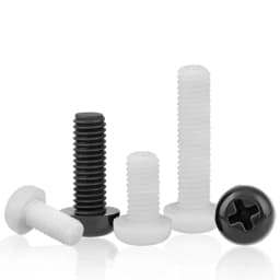 Black White PA66 Nylon Phillips Pan Head Screws M2 M2.5 M3 M4 M5 M6 M8 Metric Thread Plastic Insulation Cross Round Head Bolts