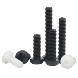 Black White PA66 Nylon Phillips Pan Head Screws M2 M2.5 M3 M4 M5 M6 M8 Metric Thread Plastic Insulation Cross Round Head Bolts
