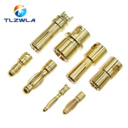 2mm 3mm 3.5mm 4mm 5mm 5.5mm 6mm 8mm RC Battery Gold-plated Bullet Banana Plug High Quality Male Female Bullet Banana Connector