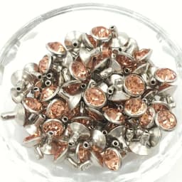 Crystals Glass Rhinestone Rivets Diamond Studs Rapid Rivets for Leather Craft DIY 100Sets 6/8mm