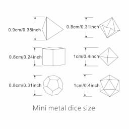 7pcs Set Metal Mini Archaized Board Game Dice Set Polyhedral Table Game Dice Role-Playing RPG Dice