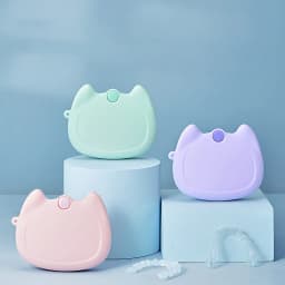 Silicone Denture Tray Box Dental Orthodontic Braces Retainer Case Vent Holes Dental Denture Box ​False Teeth Protective Case