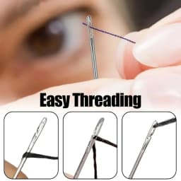Side Hole Blind Sewing Needles Stainless Steel Elderly Needles Hand Sewing Stitching Pin DIY Home Self Threading Needle with Thi
