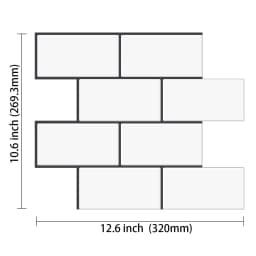 10 Sheets Big Tiles Peel and Stick Wall Stickers Brick Vinyl Wallpaper Waterproof Kitchen Bathroom Backsplash Home Decor