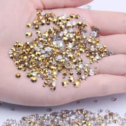 2mm~6mm 1000 Resin Jelly Drill Non Thermal Repair Ab Flat Back Plastic Crystal Nail Diy Glitter Stone
