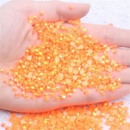 2mm~6mm 1000 Resin Jelly Drill Non Thermal Repair Ab Flat Back Plastic Crystal Nail Diy Glitter Stone