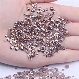 2mm~6mm 1000 Resin Jelly Drill Non Thermal Repair Ab Flat Back Plastic Crystal Nail Diy Glitter Stone