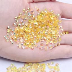 2mm~6mm 1000 Resin Jelly Drill Non Thermal Repair Ab Flat Back Plastic Crystal Nail Diy Glitter Stone