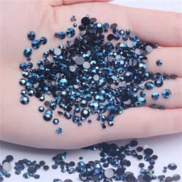 2mm~6mm 1000 Resin Jelly Drill Non Thermal Repair Ab Flat Back Plastic Crystal Nail Diy Glitter Stone