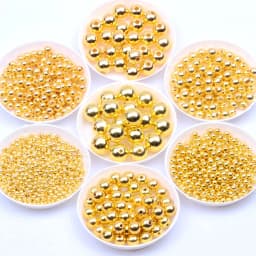 3mm-12mm Gold Plated/silver Plated Pearl Acrylic Beads Round Pearl Spaced Scattered Beads For Jewelry Making Diy