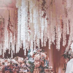 10PCS Artificial Wisteria Flowers Vine 29 Inch Long Tailing Silk Flower Strings for Wall Hanging Wedding Arch Party Home Decor