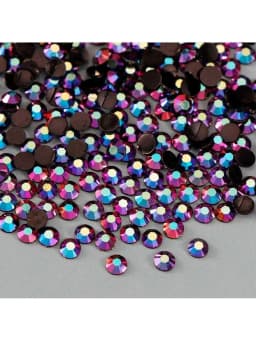 Black AB 2mm,3mm,4mm Nail Art Resin Jelly Rhinestone Round Flatback For DIY Nail Art Accessories
