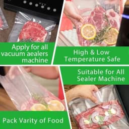 SaengQ Vacuum Bags for Food Vacuum Sealer Food Fresh Long Keeping 12+15+20+25+30cm*500cm Rolls/Lot Bags for Vacuum Packer