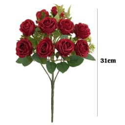10 Heads Rose Bouquet Artificial Flowers Western Rose Wedding Decoration 6 Colors Peonies Fake Flowers Artificial Flowers