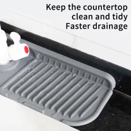 Kitchen Silicone Faucet Mat Faucet Water Catcher Mat Sink Splash Pad Countertop Protector Bathroom