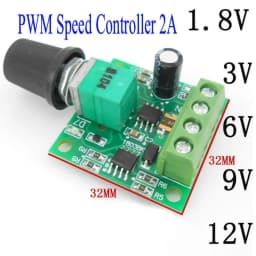 1pc DC Motor 1.8V 3V 5V 6V 12V PWM Adjustable Speed Controller Potentiometer Knob Switch Kit Control Governor