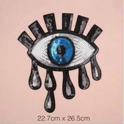 Big Sequin Applique Patches Transfer for clothing Backpacks Jackets Iron-on Stitch Sewing Applications Adhesive Thermoadhesive