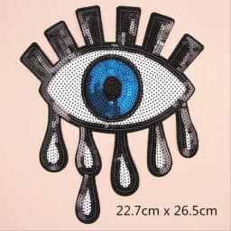 Big Sequin Applique Patches Transfer for clothing Backpacks Jackets Iron-on Stitch Sewing Applications Adhesive Thermoadhesive