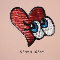 Big Sequin Applique Patches Transfer for clothing Backpacks Jackets Iron-on Stitch Sewing Applications Adhesive Thermoadhesive