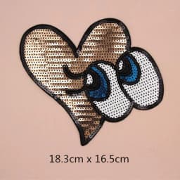 Big Sequin Applique Patches Transfer for clothing Backpacks Jackets Iron-on Stitch Sewing Applications Adhesive Thermoadhesive