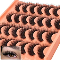 14 Pairs Natural Look False Eyelashes Thick Fluffy Faux Mink Lashes Pack Cat Eye Lashes That Look Like Extensions Black