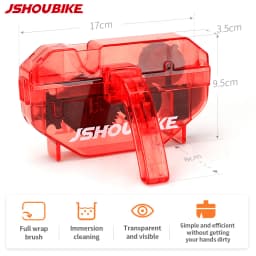 Bicycle Red Chain Cleaner Bike Chain Cleaning Tool Cycling Scrubber Washer Tool Mountain Bike Washing Kit Bicycle Accessories