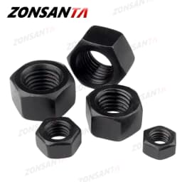 M2 M2.5 M3 M4 M5 M6 M8 M10 M12 M14 M16 M18 M20 M22 M24 M27 M30 M36 Hexagon Hex Nuts Grade 8.8 Black Carbon Steel Metric Hex Nuts